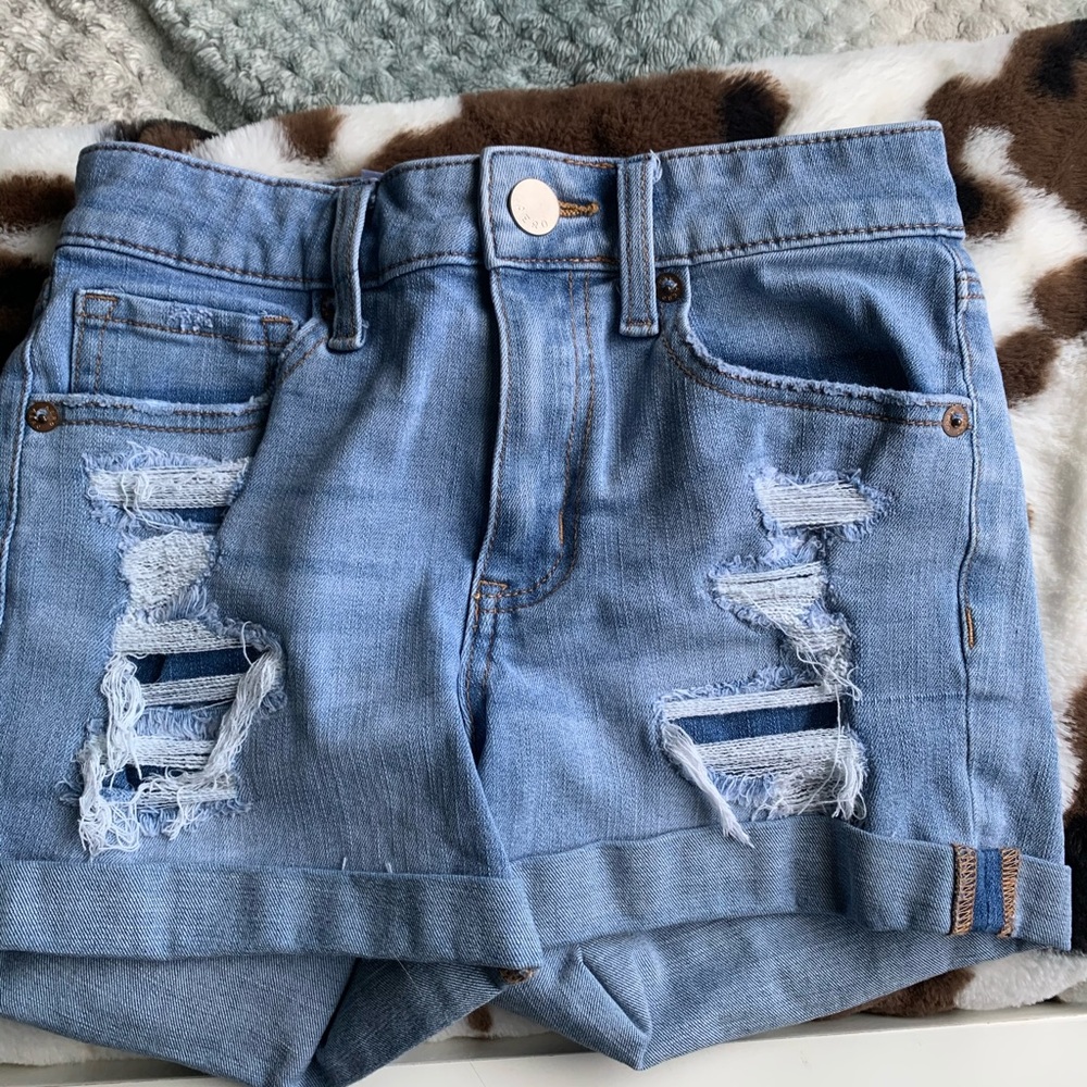 Aeropostale high-rise jean shorts